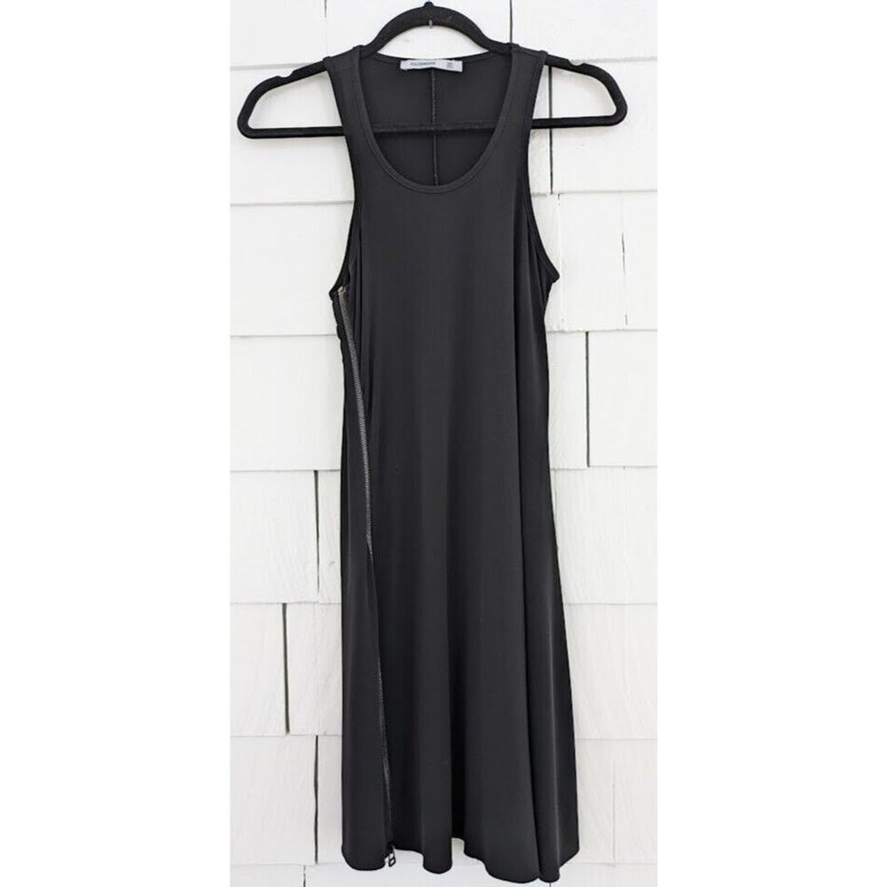 Polo Garage Women's Size 1 Sleeveless Racerback A-Line Dress Faux Side Zip Decor